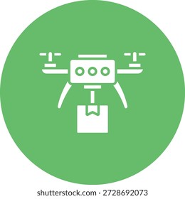 Icono de Vector de entrega de drones. Se puede utilizar para aplicaciones de impresión, móviles y de Web.