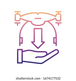 the drone descends nolan icon. Simple thin line, outline vector of Drones icons for ui and ux, website or mobile application