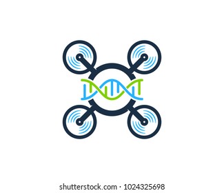 Drone Dna Icon Logo Design Element