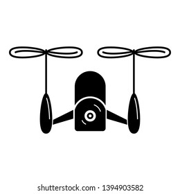 Drone double copter icon. Simple illustration of drone double copter vector icon for web design isolated on white background