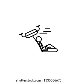 drone, drink, overweight, back home icon. Element of overweight culture. Thin icon for website design and development, app development. Premium icon