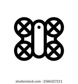 Drone. Editable stroke vector icon.