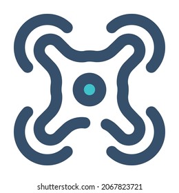 drone para icono electrónico lineal