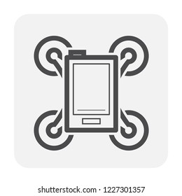 Drone and equipment icon design.