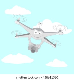 Drone filmed by the camera.