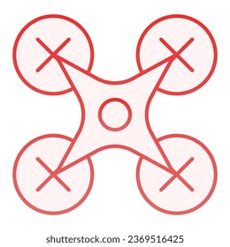 Drone flat icon. Aircraft red icons in trendy flat style. Copter gradient style design, designed for web and app. Eps 10