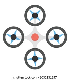 
Drone, flat icon design
