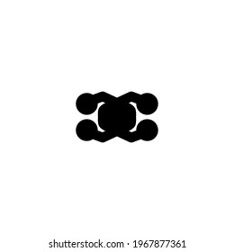 Drone flat icon. Simple style poster background symbol. Logo design element. T-shirt printing. Vector for sticker.