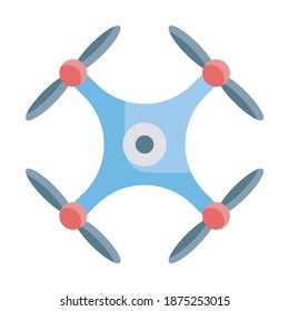 Drone Flat Vector Illustration. EPS 10 File 