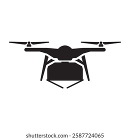 Drone Flower Dropping Services icon. vector design template.