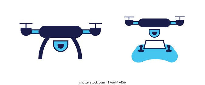 drone fly technology vector icon copter