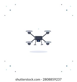 Drone flying in the air