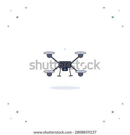 Drone flying in the air
