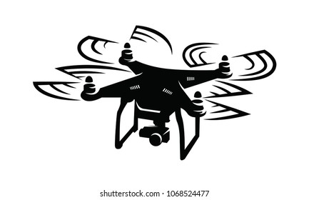 Drone Flying Logo