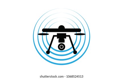 Drone Flying Logo