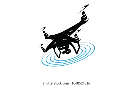 Drone Flying Logo