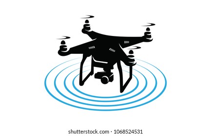 Drone Flying Logo