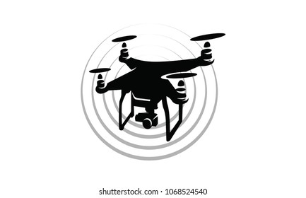 Drone Flying Logo