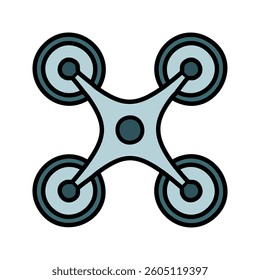 Drone flying technology icon vector illustration