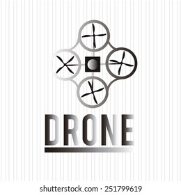 drone four blades over white color background