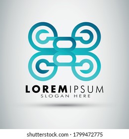 Plantilla de diseño de logotipo FPV de drones