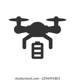 Drone full battery icon, Vector Graphics