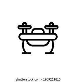 drone gadget vector line icon