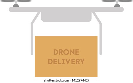 Drone geometric illustration isolated on background