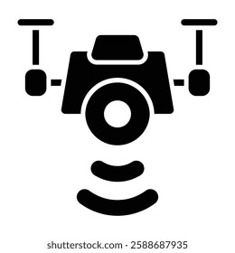 Drone Glyph Icon Design For Personal And Commercial Use