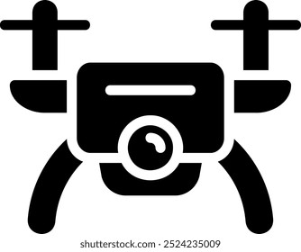 drone glyph icon illustration vector