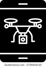 Drone Glyph Vector Icon Design