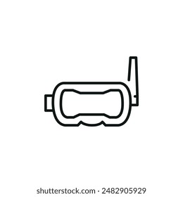 Drone goggles icon. Simple drone goggles icon for social media, app, and web design. Vector illustration.