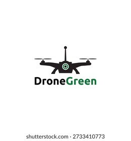 Drone Green Logo Vektor Modern