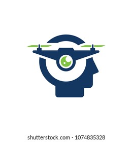 Drone Head Logo Icon Design