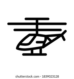vector de icono del helicóptero drone. señal del helicóptero de drones. ilustración de símbolo de contorno aislado