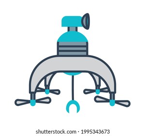 drone with hook icon design