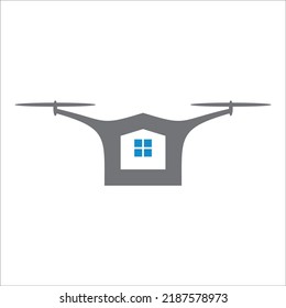 Elemento de diseño del logotipo de la casa de los drones