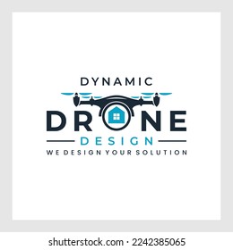 Drone House Icon Logo Design Element
