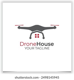 drone house logo design template