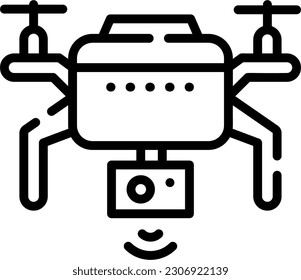 drone icon with black color