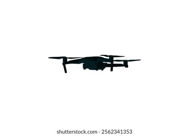 Drone icon black white design. Vector drone icon symbol design drone icon or logo. Drone silhouette vector illustration on white background