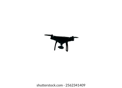 Drone icon black white design. Vector drone icon symbol design drone icon or logo. Drone silhouette vector illustration on white background