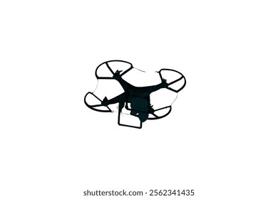 Drone icon black white design. Vector drone icon symbol design drone icon or logo. Drone silhouette vector illustration on white background