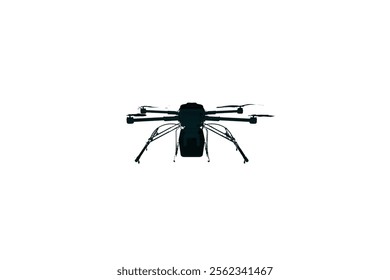 Drone icon black white design. Vector drone icon symbol design drone icon or logo. Drone silhouette vector illustration on white background