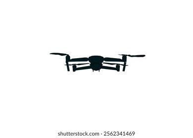 Drone icon black white design. Vector drone icon symbol design drone icon or logo. Drone silhouette vector illustration on white background