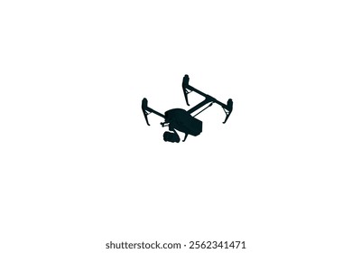Drone icon black white design. Vector drone icon symbol design drone icon or logo. Drone silhouette vector illustration on white background