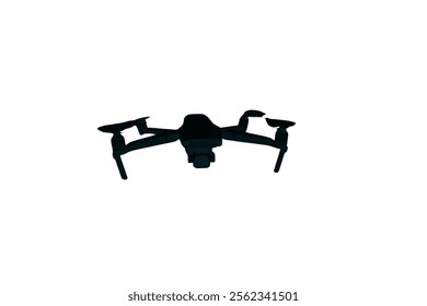 Drone icon black white design. Vector drone icon symbol design drone icon or logo. Drone silhouette vector illustration on white background