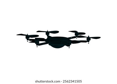 Drone icon black white design. Vector drone icon symbol design drone icon or logo. Drone silhouette vector illustration on white background