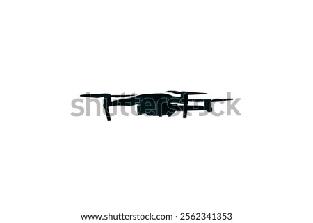 Drone icon black white design. Vector drone icon symbol design drone icon or logo. Drone silhouette vector illustration on white background