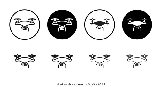 Drone icon Black and white logo